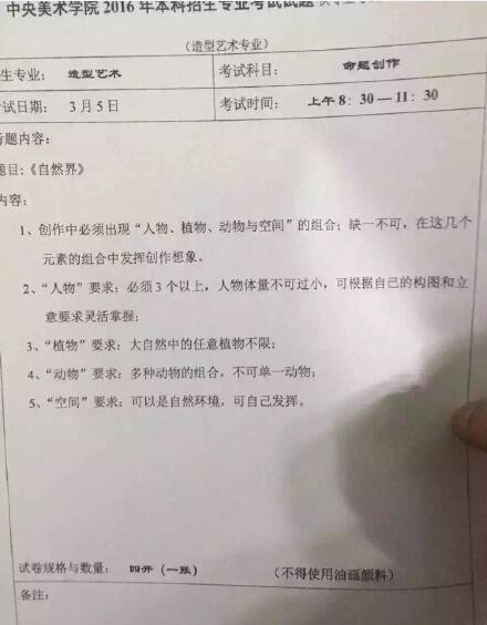 2016年中央美术学院造型艺术专业校考命题创作考题.jpg